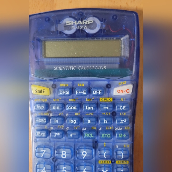 SHARP EL-501W Scientific Calculator used good condition, no cover - Picture 3 of 5